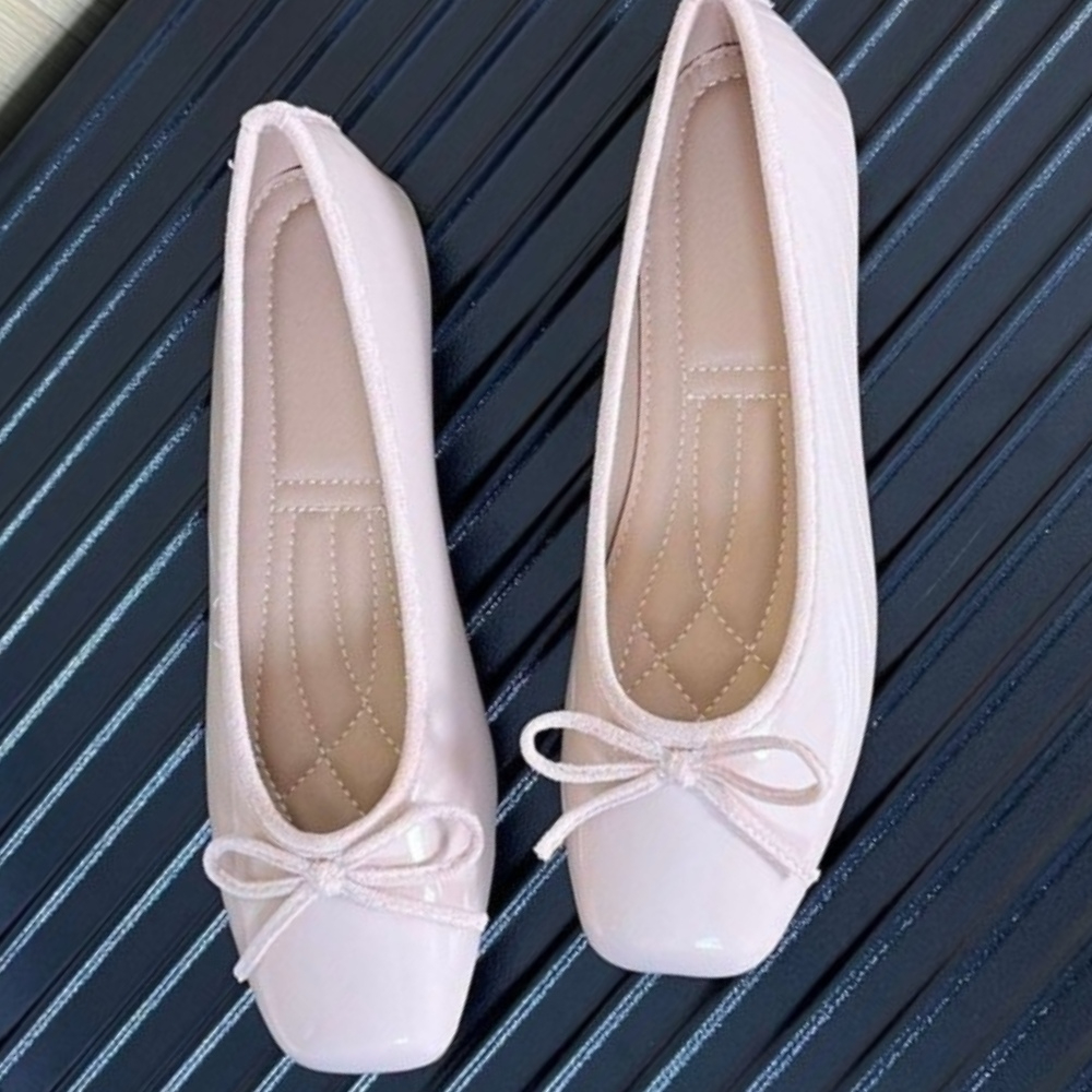 Women Nude Pink Patent Leather – Shoes For Women Flats recenzja i cena