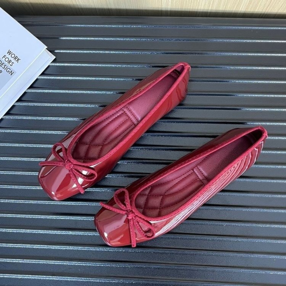 Women Nude Pink Patent Leather – Shoes For Women Flats recenzja i cena