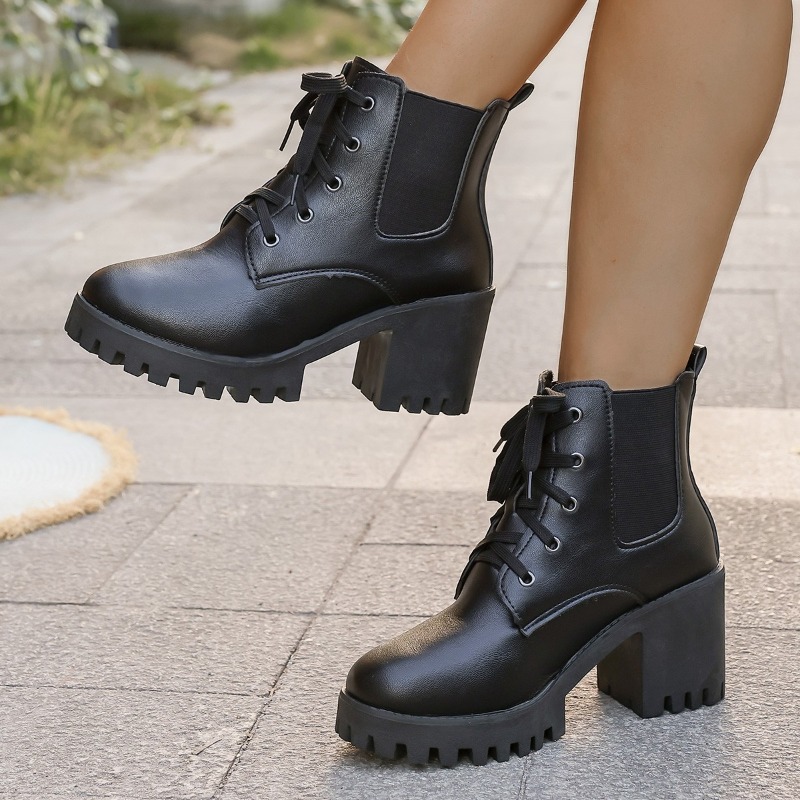Block Heel Booties Women's Aut – Block Heel Ankle Boots recenzja i cena
