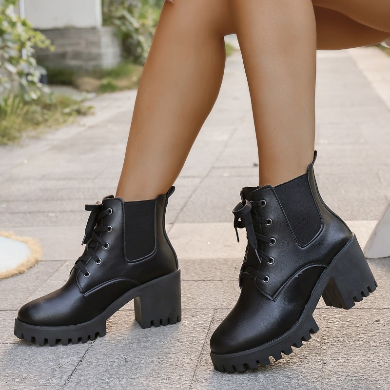 Block Heel Booties Women's Aut – Block Heel Ankle Boots recenzja i cena