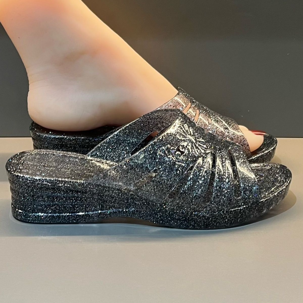 WFashion Purple Glitter Jelly  – Jelly Sandal Women recenzja i cena