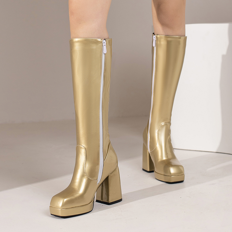 Green Winter Women Platform Kn – Block Heel Ankle Boots recenzja i cena