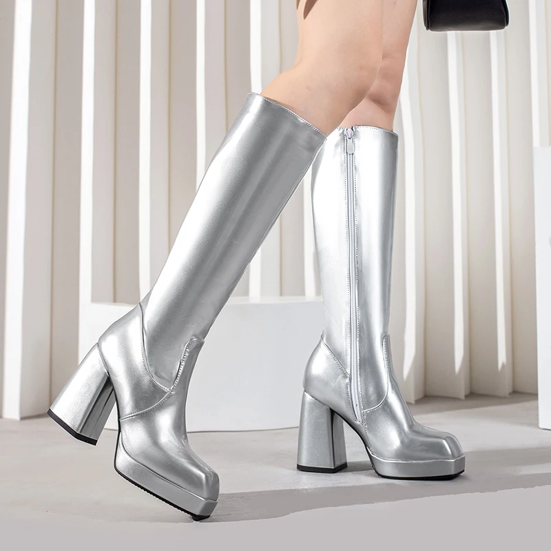 Green Winter Women Platform Kn – Block Heel Ankle Boots recenzja i cena