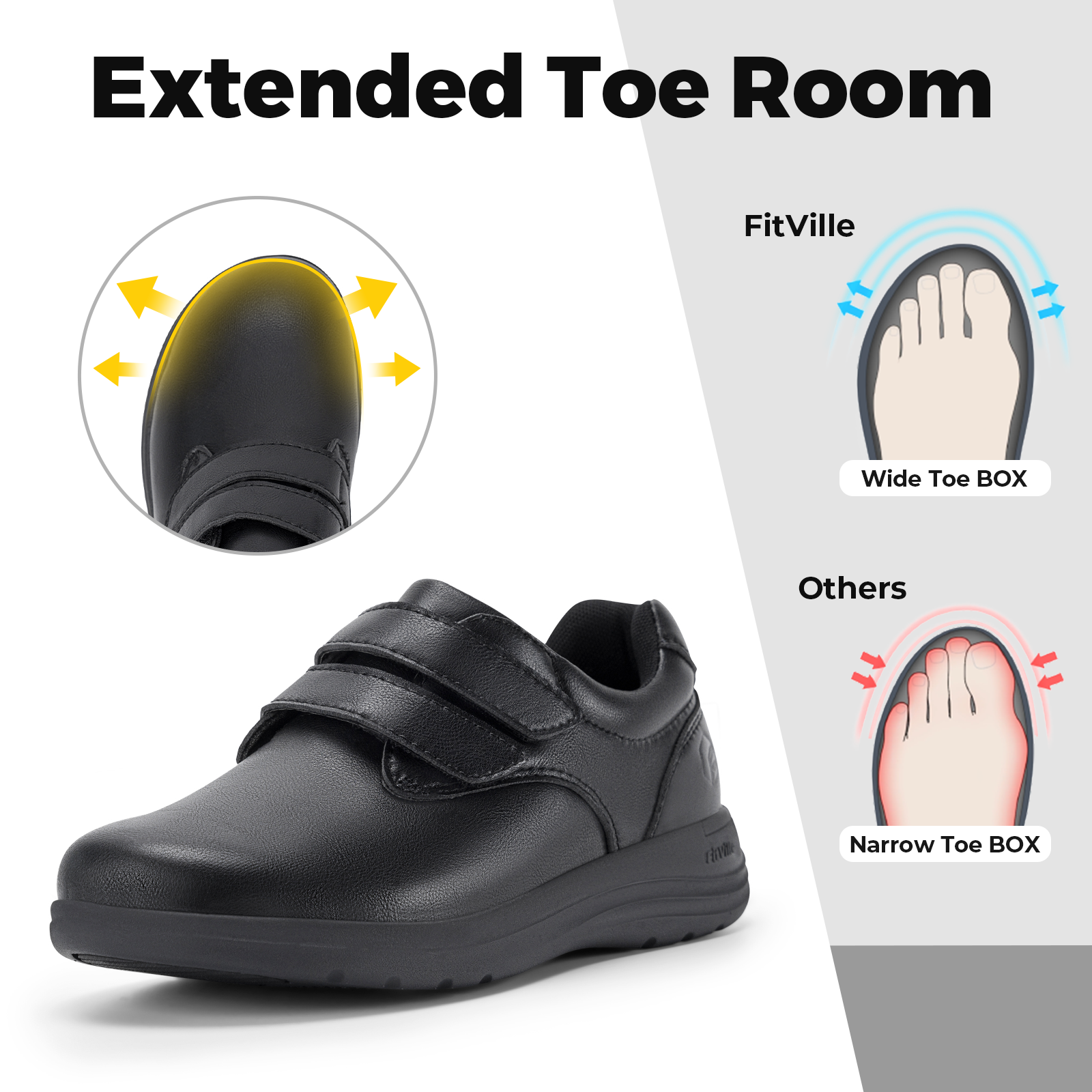 FitVille Leather Women's Shoes – Women'S Shoes With Arch Support recenzja i cena