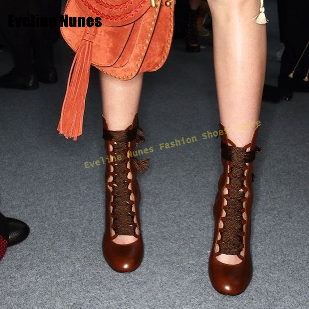 Cross Tied Fashion Catwalk Boo – Block Heel Ankle Boots recenzja i cena