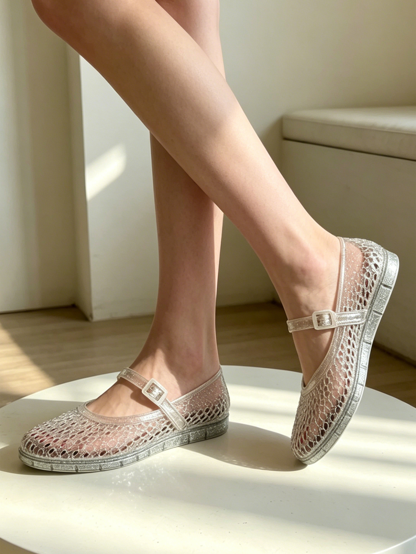 Women's Transparent PVC Mary J – Jelly Sandal Women recenzja i cena
