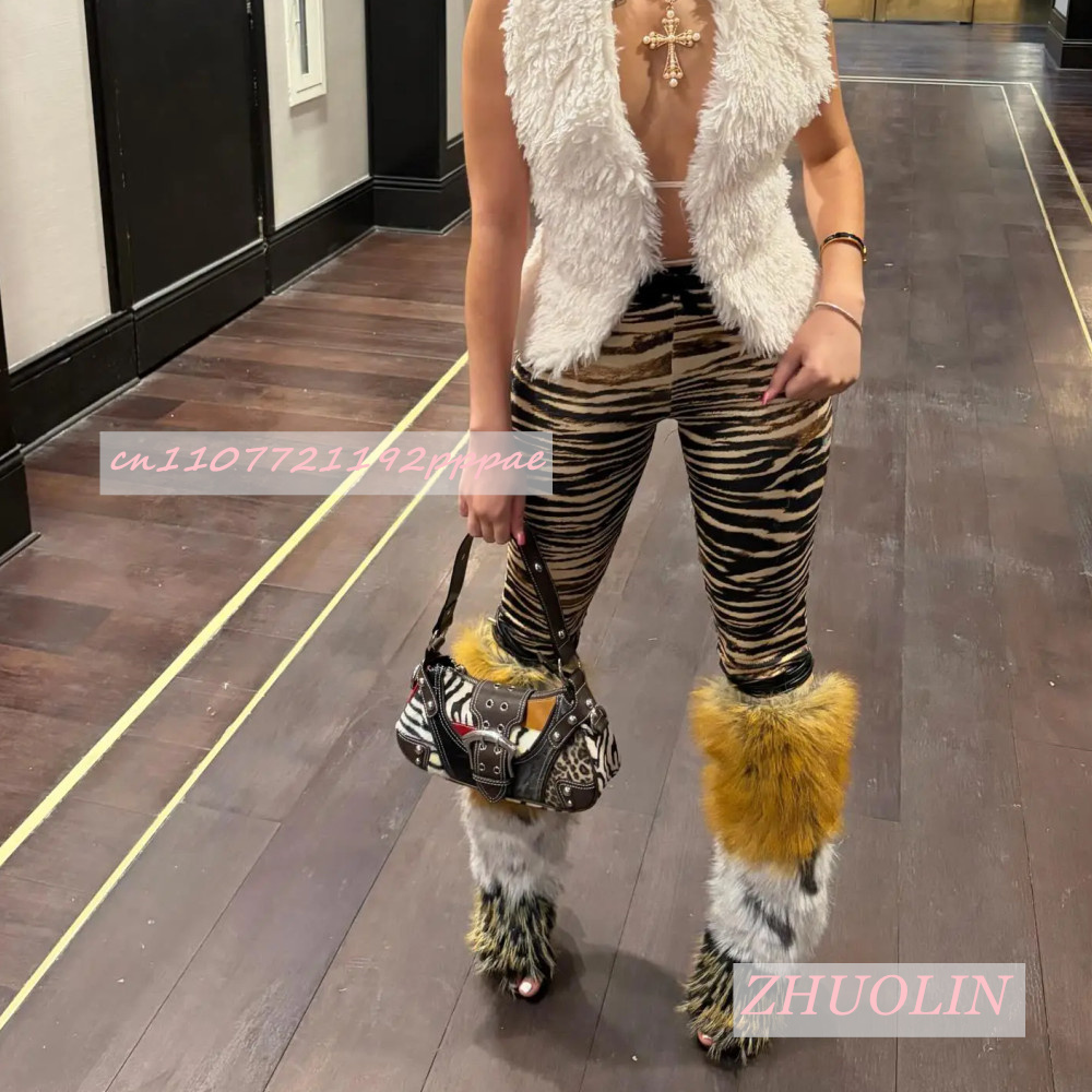 Summer Retro Plush Open Toe Sa – High Knee Heel Boots recenzja i cena