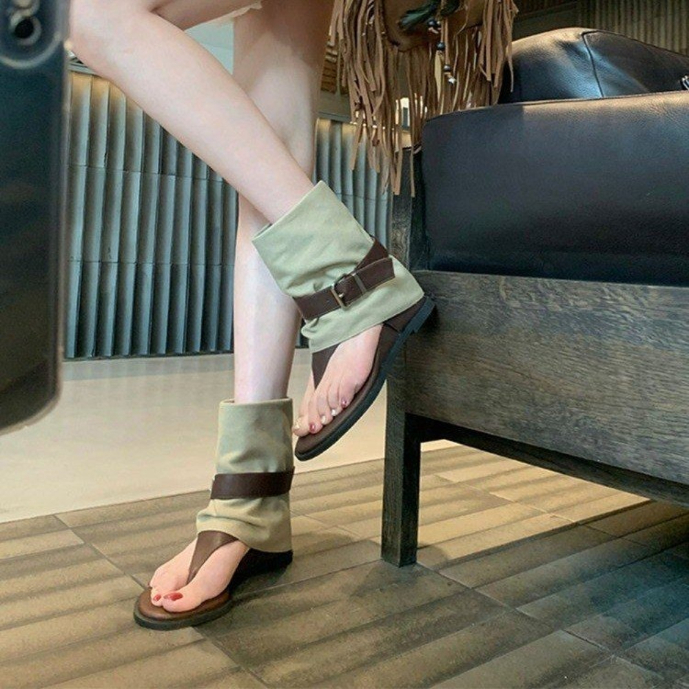 Vintage Color Block Toe Ring S – Block Heel Ankle Boots recenzja i cena