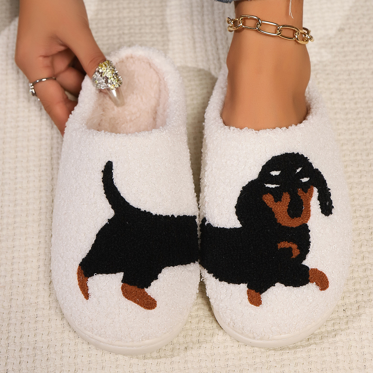 Winter Plush Cute Dachshund Em – Women Shoes Winter recenzja i cena