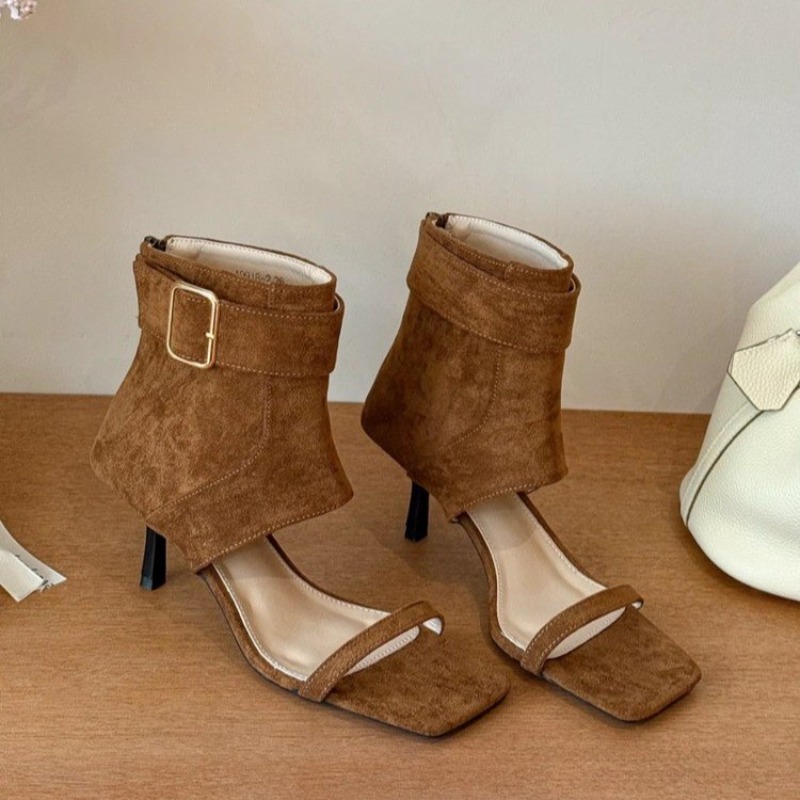 Retro Summer New Square Toe Op – Women Shoes Boots recenzja i cena