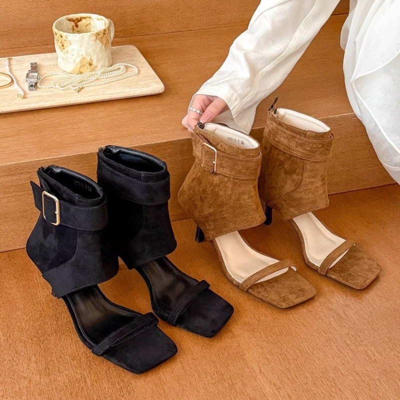 Retro Summer New Square Toe Op – Women Shoes Boots recenzja i cena