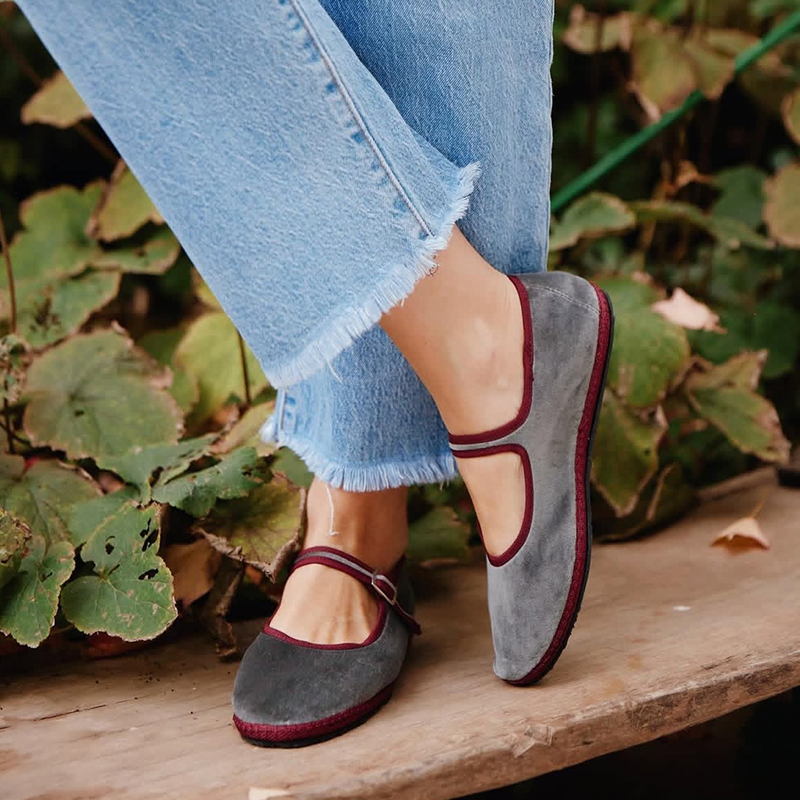 Gray Mary Jeans Flats Shoes Wo – Women Shoes Jeans recenzja i cena
